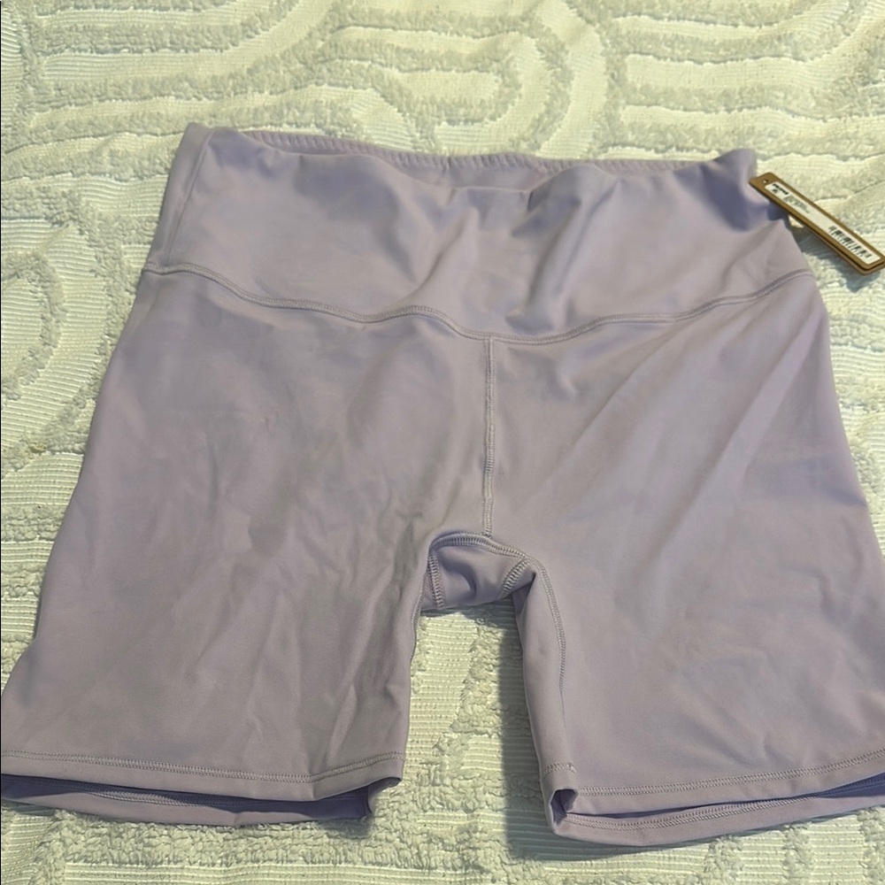 High-Rise Lavender Women's Bike Shorts
